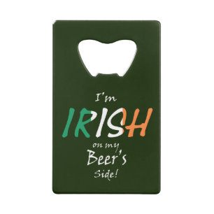 Ich bin Irish On Bier's Side Irish Flag Bocn Geldbeutel Flaschenöffner