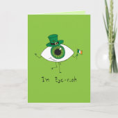 Ich bin Irish St. Patrick's Day Eye Eyeball Karte (Vorderseite)
