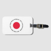 ICH BIN JAPANER (weiß) Gepäckanhänger (Vorderseite (Horizontal))