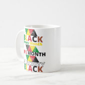 Ich bin jeden Monat schwarz, das hier ist schwarz Kaffeetasse (Vorderseite Links)