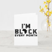 Ich bin jeden Monat schwarz. Monat Karte (Gelbe Blume)