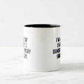 Ich bin jeden Single ein Sonnenstrahl Zweifarbige Tasse (Mittel)