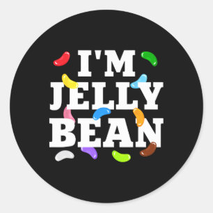 Ich bin Jelly Bean Halloween Süßigkeiten Kostüm Runder Aufkleber