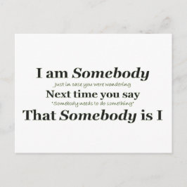 Ich bin jemand postkarte