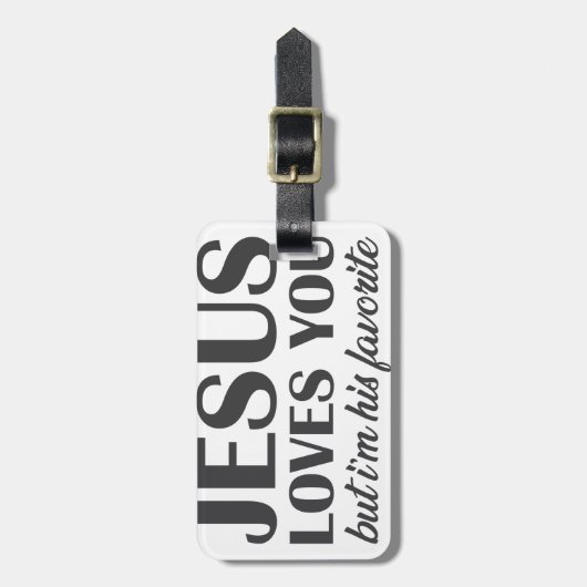 Ich bin Jesus Favorite Gepäckanhänger (Vorderseite vertikal)
