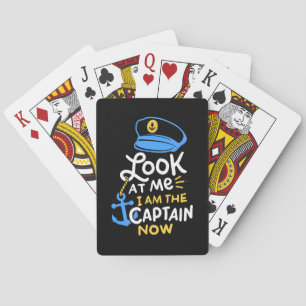 Ich bin jetzt der Kapitän Geschenk für Boots Kapit Spielkarten