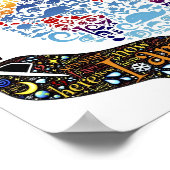 Ich bin jetzt inspirierende Word Art Poster (Ecke)