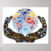 Ich bin jetzt inspirierende Word Art Poster (Vorne)