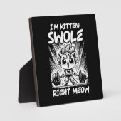 Ich bin jetzt Kitten Swole, Anime Gym Cat Workout Fotoplatte (Vorderseite)