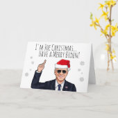 Ich bin Joe Christmas Have a Merry Biden Karte (Gelbe Blume)