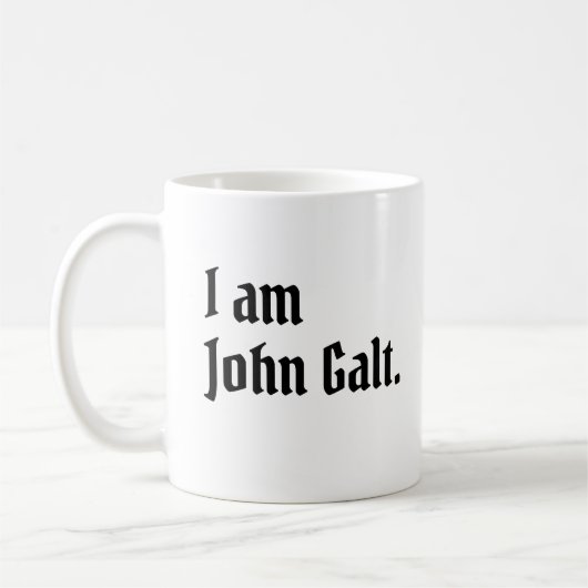ICH BIN JOHN GALT KAFFEETASSE (Links)