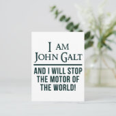 Ich bin John Galt Postkarte (Stehend Vorderseite)