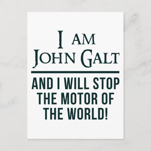 Ich bin John Galt Postkarte (Vorderseite)