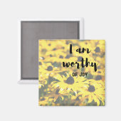 Ich bin Joy würdig Magnet (Vorderseite/Rückseite)