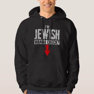 Ich bin jüdischer Wanna Karo Hebrew Hanukkah Passo Hoodie