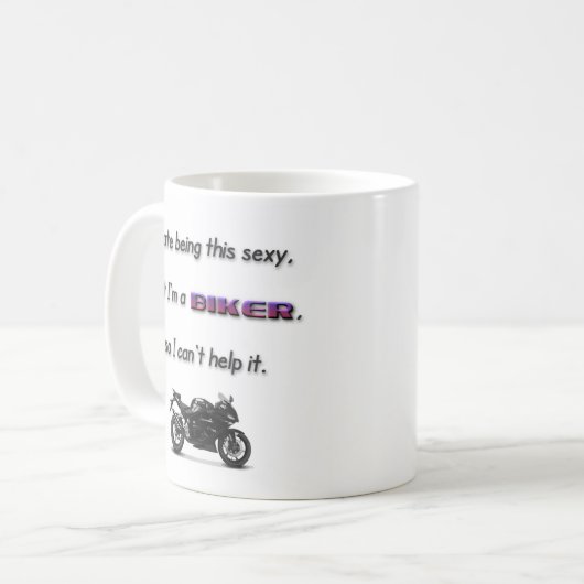 "Ich bin Kaffee-Tasse eines RADFAHRERS" Kaffeetasse (Vorderseite Links)