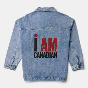 Ich bin Kanadier - Patriotische Erklärung und Ahor Jeansjacke