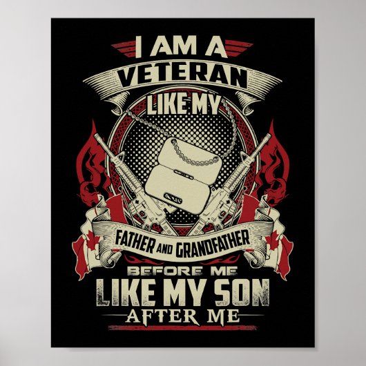 ICH BIN KANADISCHER VETERAN WIE MEIN VATER VOR MIR POSTER (Vorne)