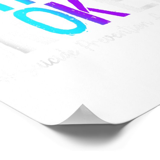 Ich bin kaputt, Aquamarin und amp; Lila Ribbon-Sui Poster (Ecke)