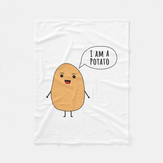 Ich bin Kartoffel Fleecedecke (Vorderseite)