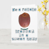 Ich bin Kartoffel Karte (Gelbe Blume)