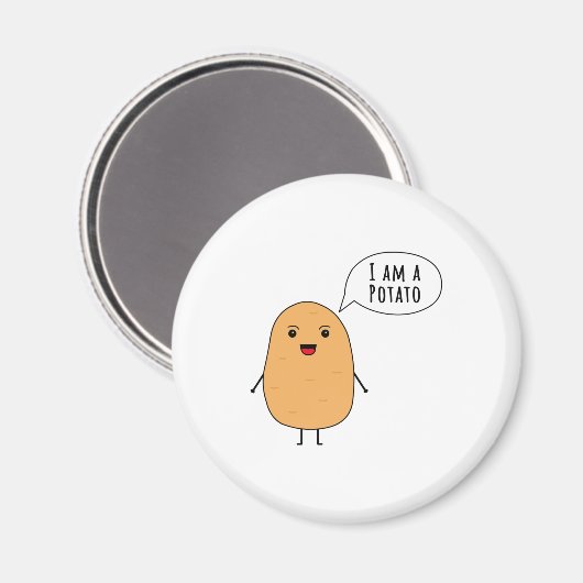 Ich bin Kartoffel Magnet (Vorderseite/Rückseite)