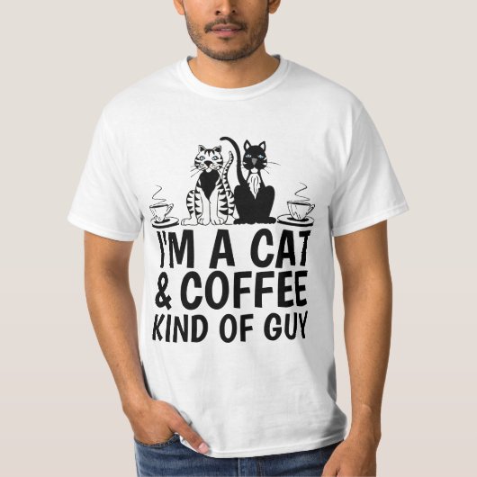 ICH BIN KATZE UND KAFFEE, DIE T - SHIRT VON TYP (Vorderseite)