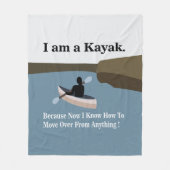 Ich bin Kayak Kanoeing Kayaking Fleecedecke (Vorderseite)