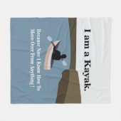 Ich bin Kayak Kanoeing Kayaking Fleecedecke (Vorderseite (Horizontal))