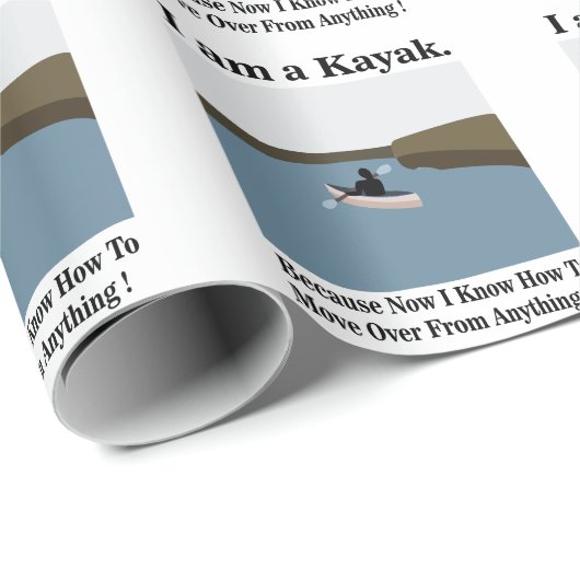 Ich bin Kayak Kanoeing Kayaking Geschenkpapier (Rolleneckpunkt)