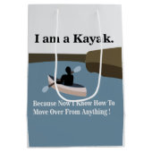 Ich bin Kayak Kanoeing Kayaking Mittlere Geschenktüte (Rückseite)
