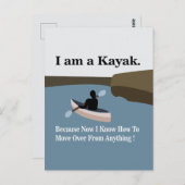 Ich bin Kayak Kanoeing Kayaking Postkarte (Vorne/Hinten)