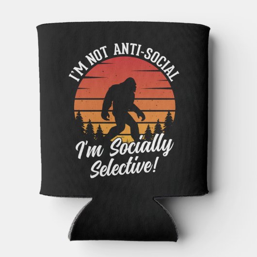 Ich bin kein antisoziales Bigfoot Black Dosenkühler (Rückseite)