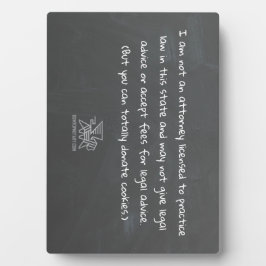 "Ich bin kein Anwalt" Notar Fotoplatte