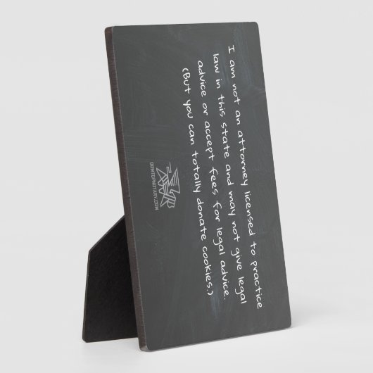 "Ich bin kein Anwalt" Notar Fotoplatte (Seite)