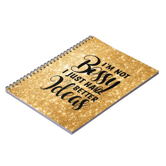 Ich bin kein Bossy Spiral Foto Notebook Notizblock (Linke Seite)