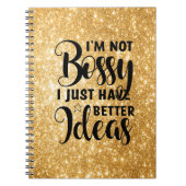 Ich bin kein Bossy Spiral Foto Notebook Notizblock (Vorderseite)