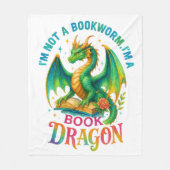 Ich bin kein Buchwurm... Fleecedecke (Vorderseite)