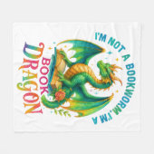 Ich bin kein Buchwurm... Fleecedecke (Vorderseite (Horizontal))