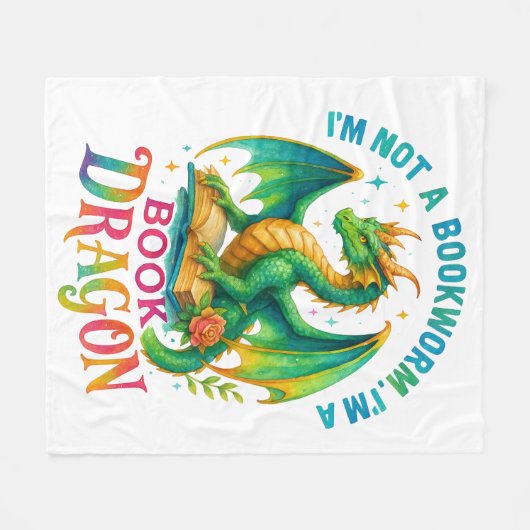 Ich bin kein Buchwurm... Fleecedecke (Vorderseite (Horizontal))