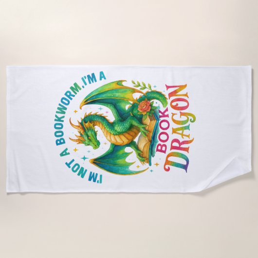 Ich bin kein Buchwurm... Strandtuch (Vorderseite)