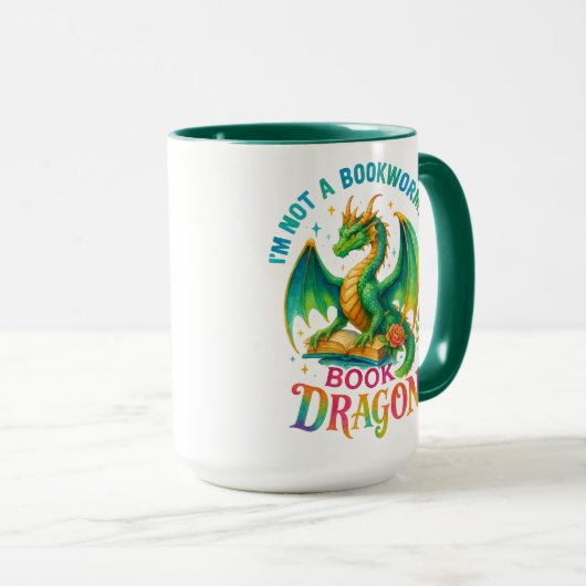 Ich bin kein Buchwurm... Tasse (VorderseiteRechts)