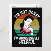Ich bin kein Chef, ich bin aggressiv hilfreich Postkarte (Vorne/Hinten)