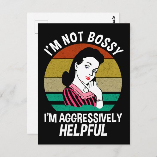Ich bin kein Chef, ich bin aggressiv hilfreich Postkarte (Vorne/Hinten)
