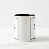 Ich bin kein Chef, ich bin aggressiv hilfreich Zweifarbige Tasse (Mittel)