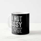 Ich bin kein Chef, ich bin aggressiv hilfsbereit,  Kaffeetasse (Vorderseite Links)