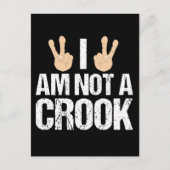 Ich bin kein Crook Funny Richard Nixon Zitat Postkarte (Vorderseite)