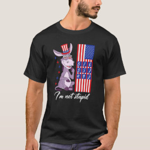 Ich bin kein dummer Esel mit amerikanischem Hut un T-Shirt
