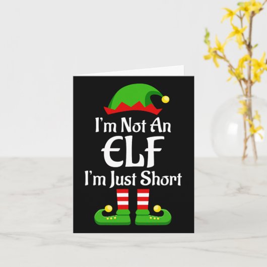 Ich bin kein Elf Familie Weihnachts Pjs Matching M Karte (Gelbe Blume)