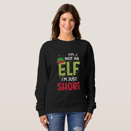 Ich bin kein Elf-Familie Weihnachtsjs passen zusam Sweatshirt (Vorne ganz)